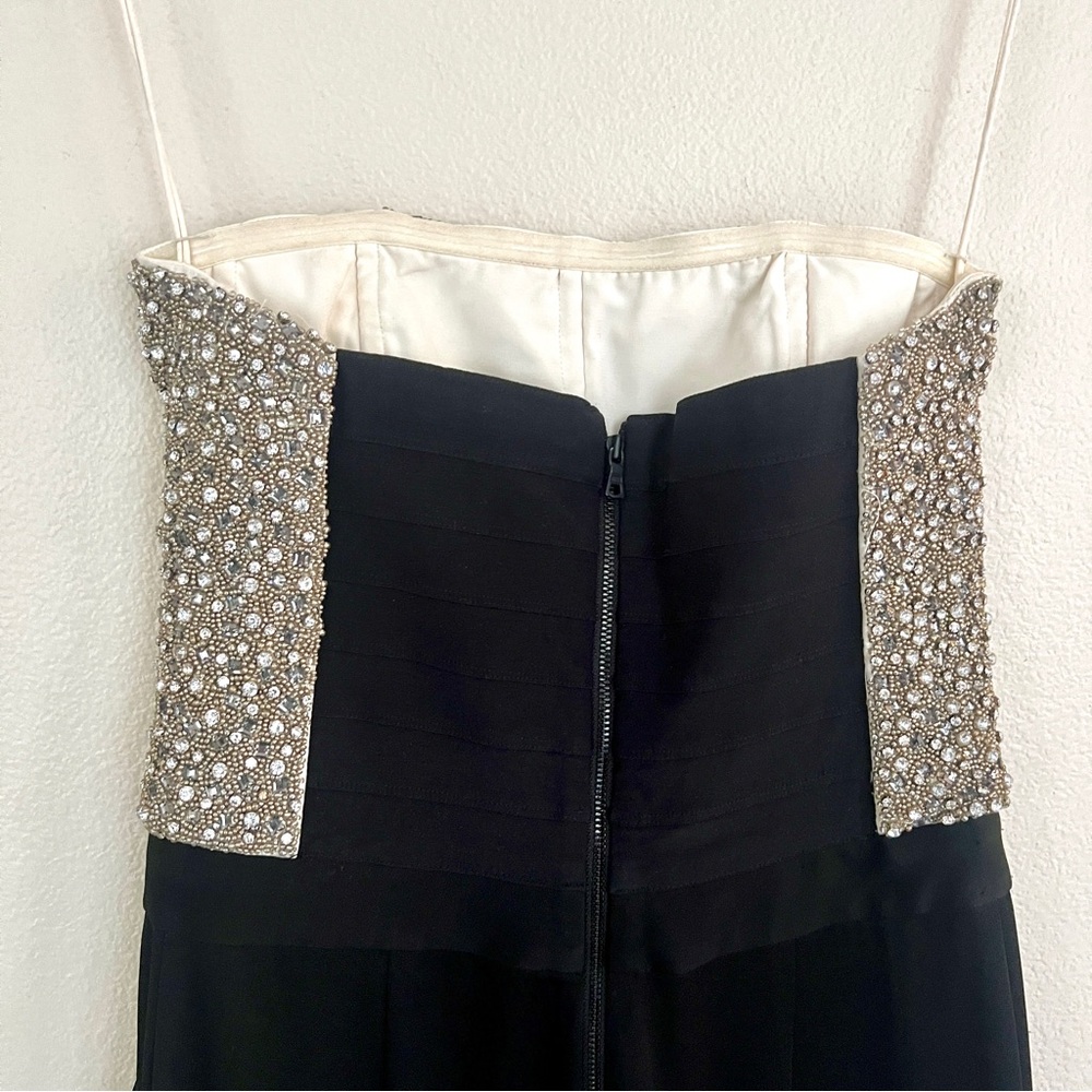 ALICE + OLIVIA Jeri Embellished Jumpsuit in Black Cream - Picture 13 of 14